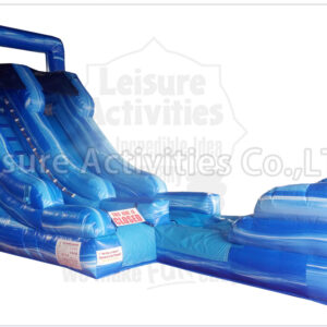 15ft single lane water slide marble blue sl