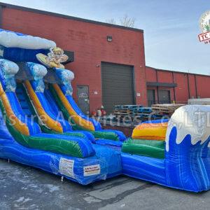 16ft single lane water slide surf time sl
