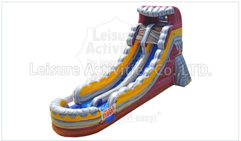 18ft volcano double lane water slide marble red rpl (copy)
