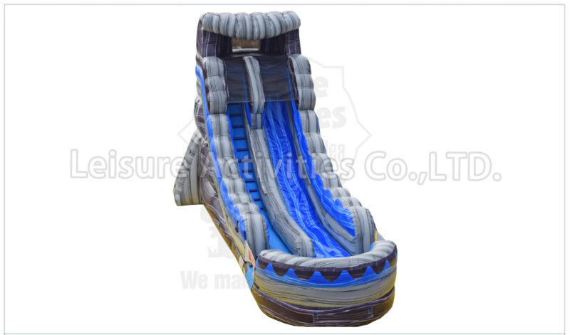 18ft wave single lane water slide marble blue rpl (copy)