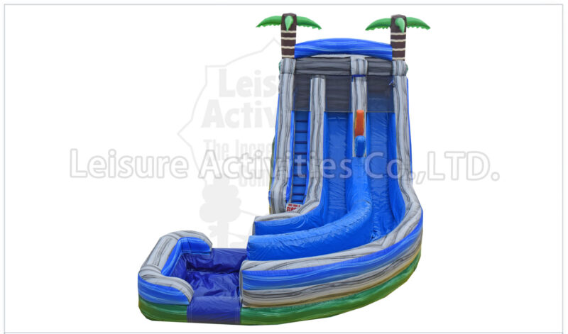 20ft tropical double lane curve water slide ii pl