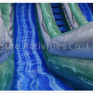 20ft wave double lane water slide marble blue sl