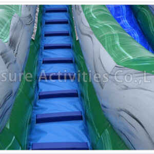 20ft wave single lane water slide marble blue sl