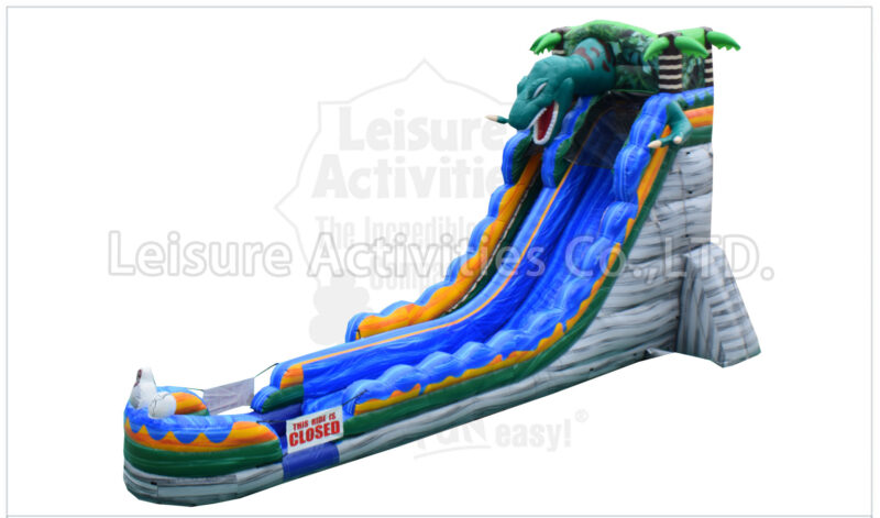 22ft single lane water slide jurassic rpl