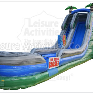 22ft single lane water slide tropical rpl