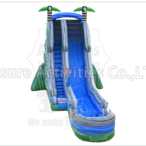 22ft single lane water slide tropical rpl
