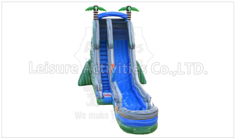 22ft single lane water slide tropical rpl