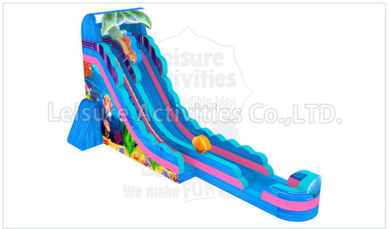 22ft single lane water slide unicorn rainbow rpl (max height 24ft) (copy)