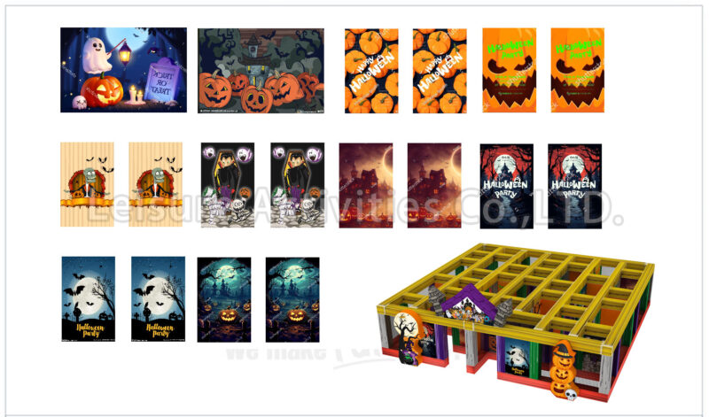 hybrid maze fall / halloween / christmas / spring / winter 18pcs single side artworks