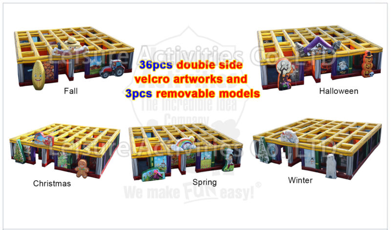 hybrid maze fall/halloween/christmas/spring/winter　　 (36pcs double face artworks)(price per set per theme)