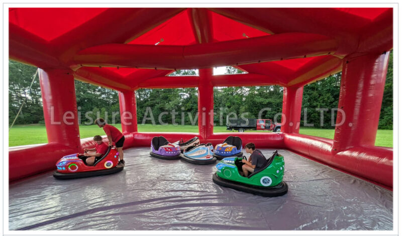 carnival themed bumper car arena