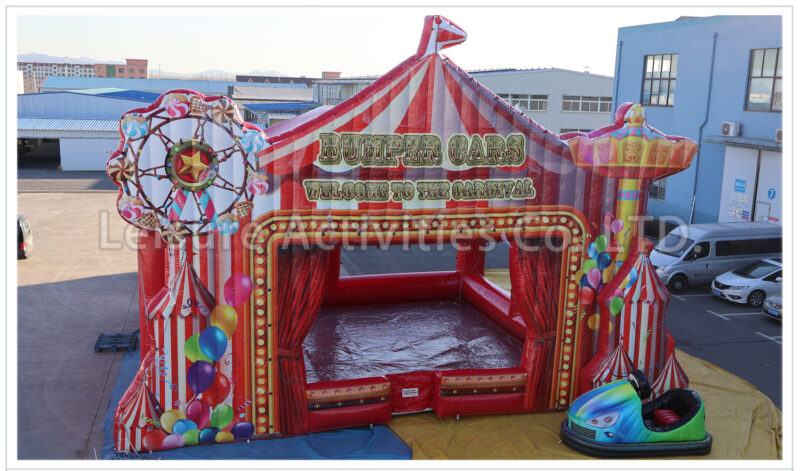 carnival themed bumper car arena