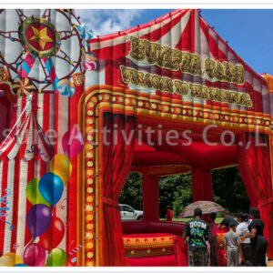 carnival themed bumper car arena