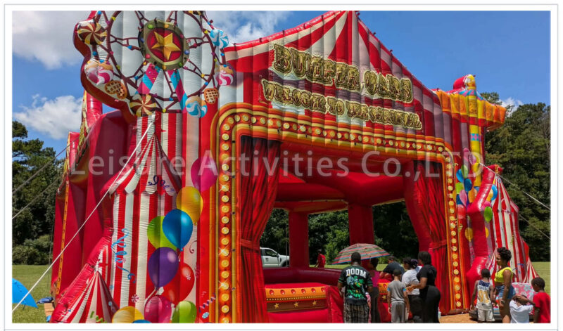carnival themed bumper car arena