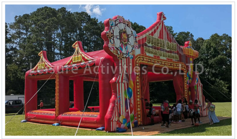 carnival themed bumper car arena