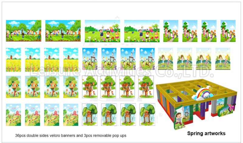 22ft hybrid maze artworks 18pcs single side (price per set per theme)
