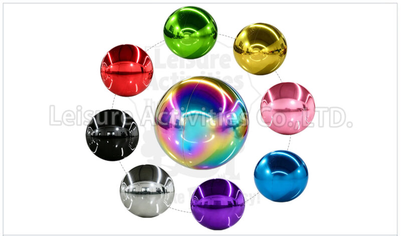 16'' dia. sealed air mirror ball (1 set 9 colors with pump)