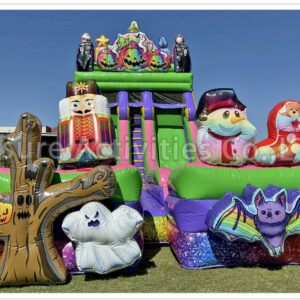 22ft hybrid halloween & christmas double lane water slide sl