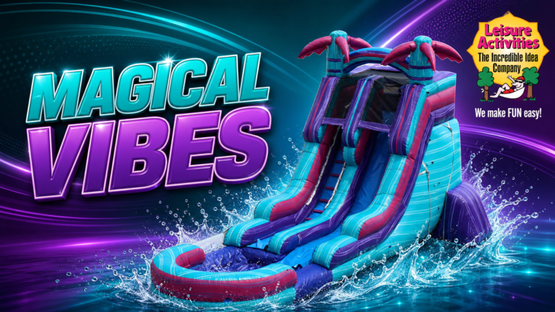 18ft magical vibes single lane water slide ripl