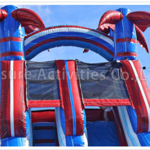 18ft red blue single lane water slide ripl