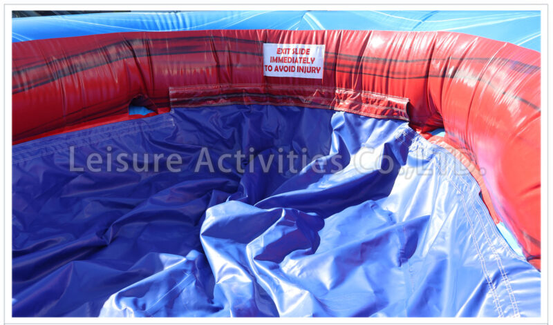 18ft red blue single lane water slide ripl