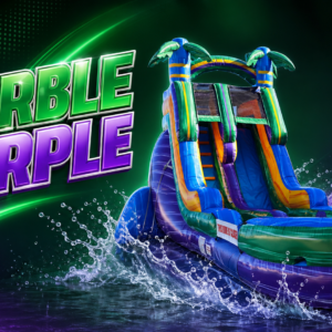 18ft marble purple single lane water slide ripl