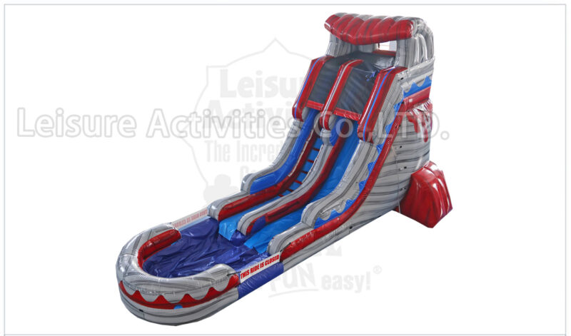 18ft lava stone single lane water slide ripl