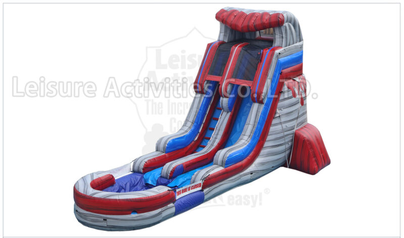 18ft lava stone single lane water slide ripl