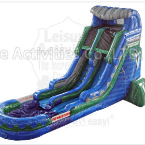 18ft marble blue single lane water slide ripl