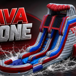 18ft lava stone single lane water slide ripl