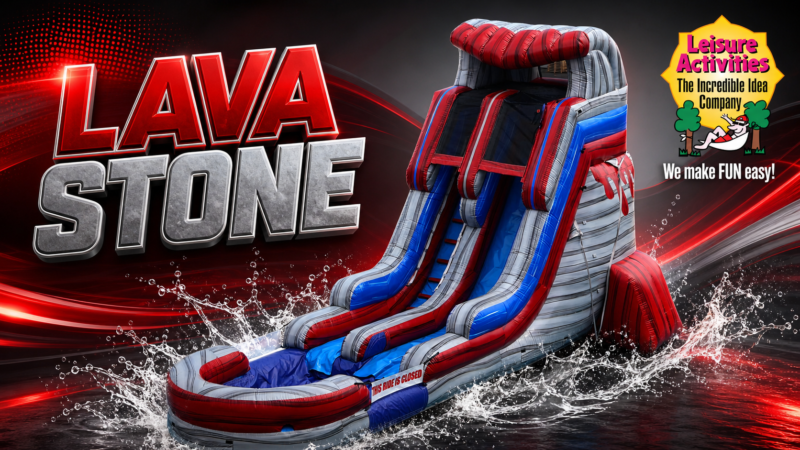 18ft lava stone single lane water slide ripl