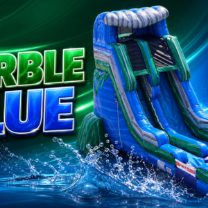 18ft marble blue single lane water slide ripl
