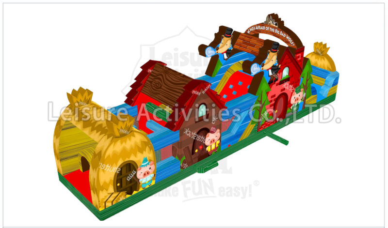 three little pigs obstacle wet/dry