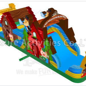 three little pigs obstacle wet/dry