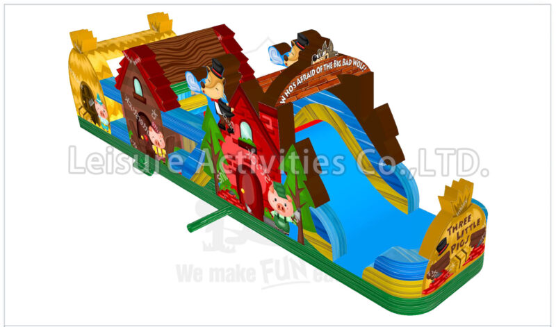 three little pigs obstacle wet/dry
