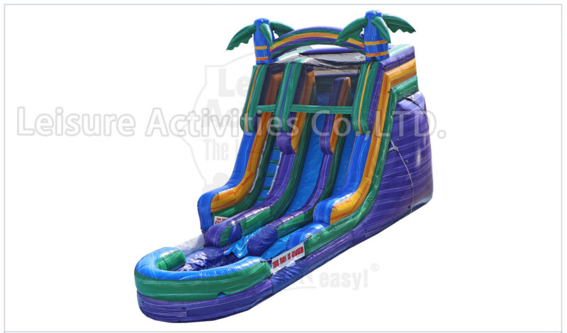 18ft marble purple double lane water slide ripl