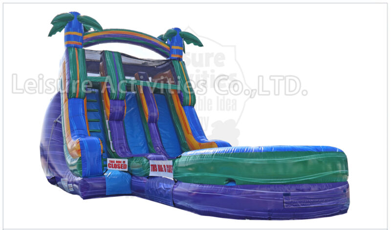 18ft marble purple double lane water slide ripl