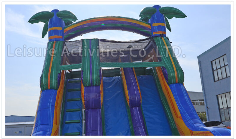 18ft marble purple double lane water slide ripl
