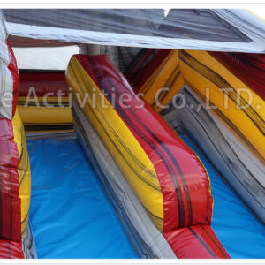 18ft volcano marble red double lane water slide ripl