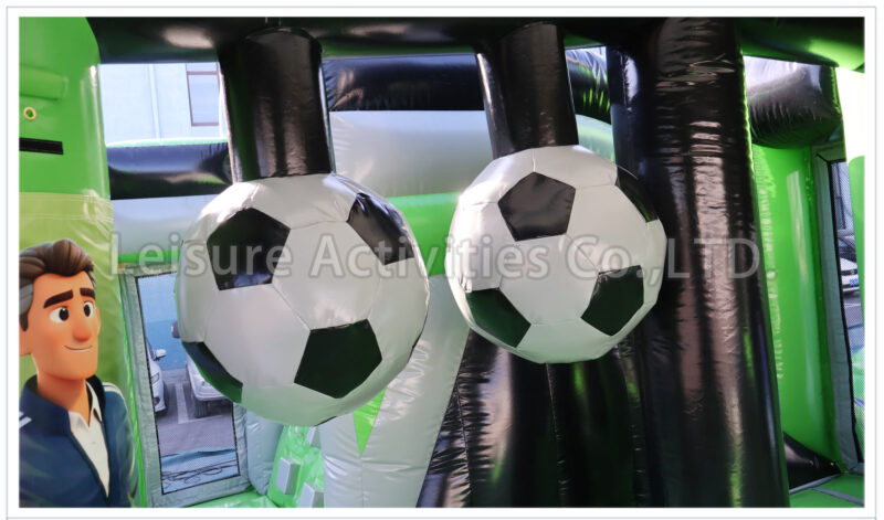 soccer bouncer combo double lane wet/dry