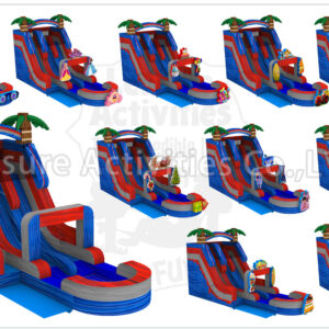 18ft hybrid double lane water slide ripl (max height 19ft)