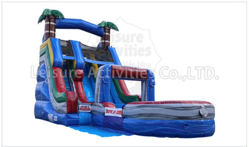 hybrid 19ft double lane water slide ripl