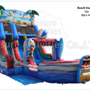 hybrid 19ft double lane water slide ripl
