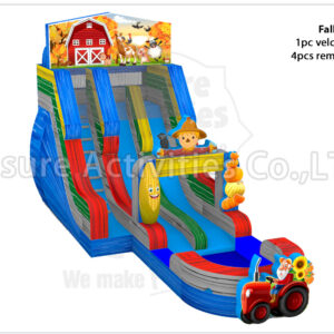 hybrid 19ft double lane water slide ripl