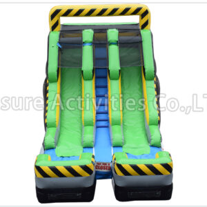 15ft double lane water slide caution sl