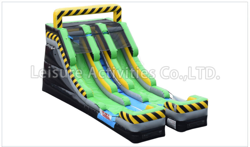 15ft double lane water slide caution sl