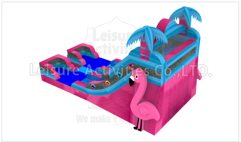 16ft double lane water slide phoebe's flamingo oasis sl
