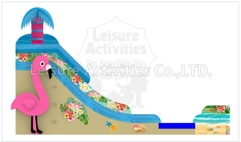 16ft double lane water slide phoebe's flamingo oasis sl