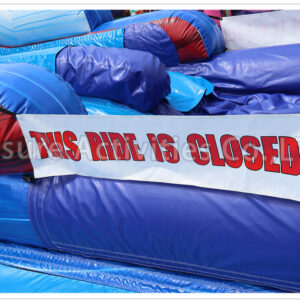 18ft red blue double lane water slide ripl