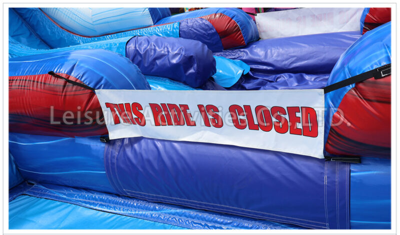 18ft red blue double lane water slide ripl